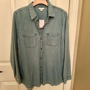 J. Jill women’s Blue Denim Shirt